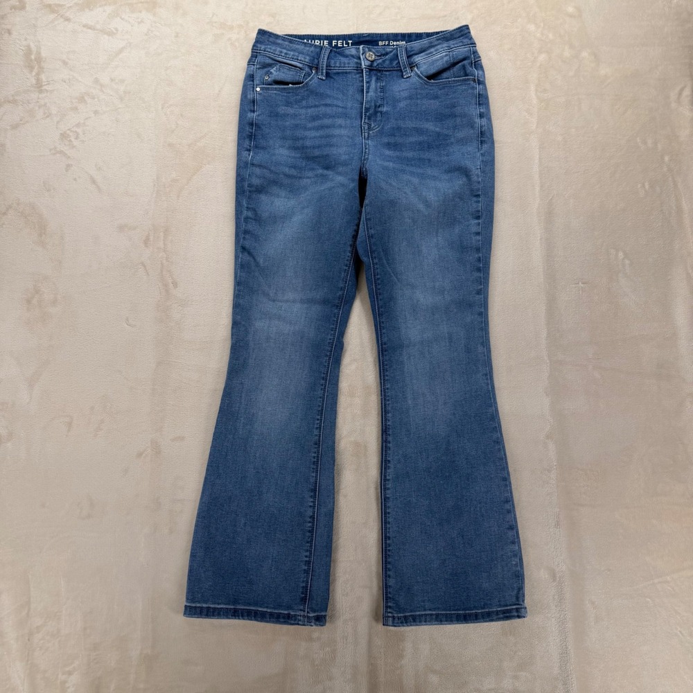 Laurie Felt BFF Denim Bootcut Jeans Women 4P Blue Excellent Petite Stretch